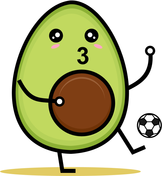 Avocado playing football